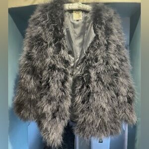 PELLO BELLO Faux Fur Jacket Black Size Small Sweden